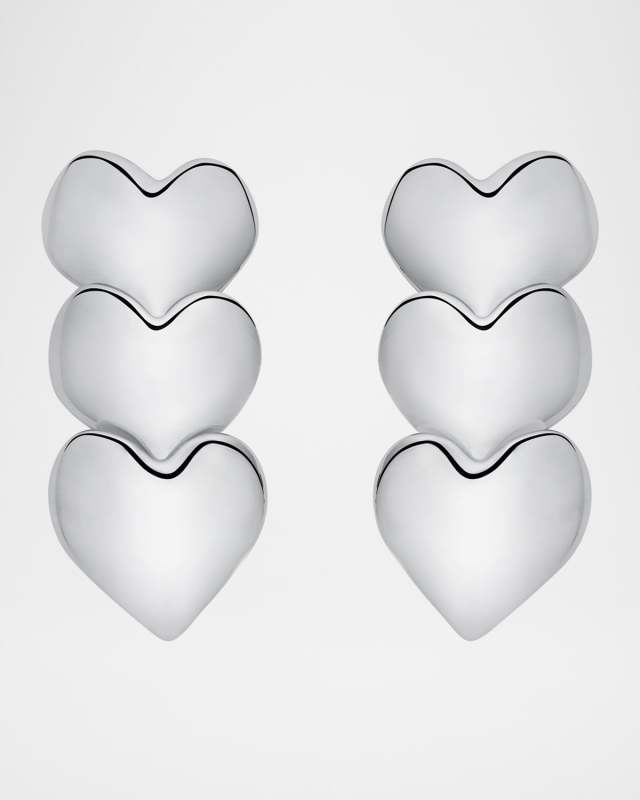 Smooth Heart Drop Earrings